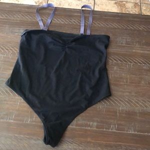 Victoria Sport body suit & lime green pink shorts